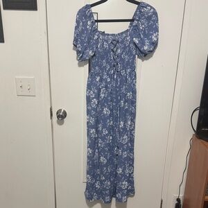 Floral Blue Women's Dress